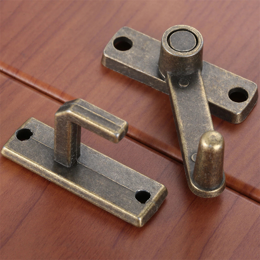 Furniture Hardware Supply - 1 set Brons Schuifraam Deursloten Handvat