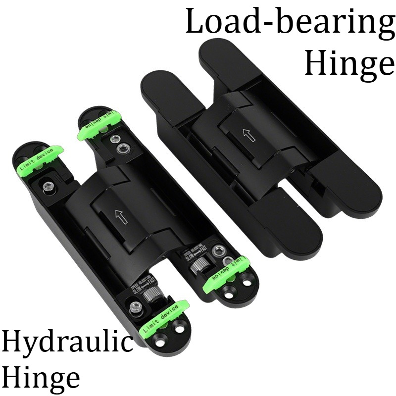 Furniture Hardware Types - Zwarte hydraulische deurscharnieren 2D verstelbaar, zwaar
