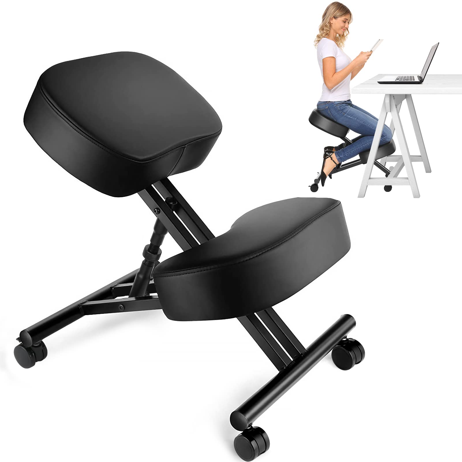 Home Furniture & Hardware Trading - Ergonomische knielstoel voor kantoor, verstelbare kruk