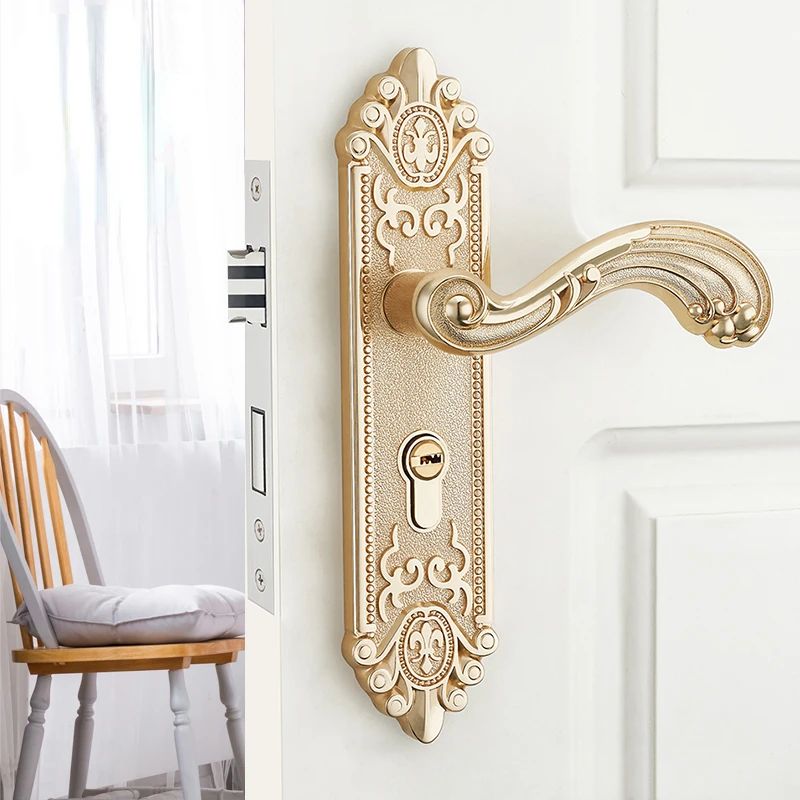 Furniture Hardware Locks - Europese stille binnendeurgreep, luxe anti-diefstal deurslotknop,