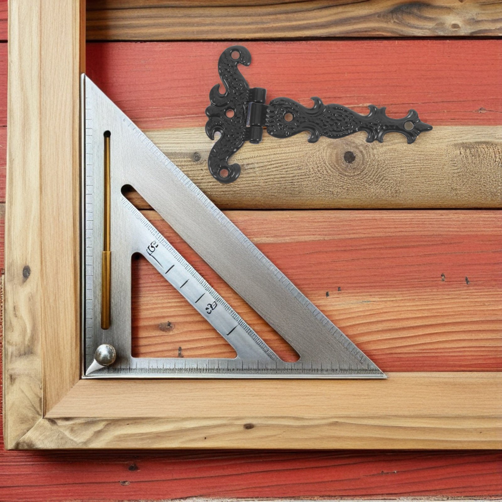 Vintage Furniture Hardware Replacement - 4 stuks vintage scharnieren van zinklegering,