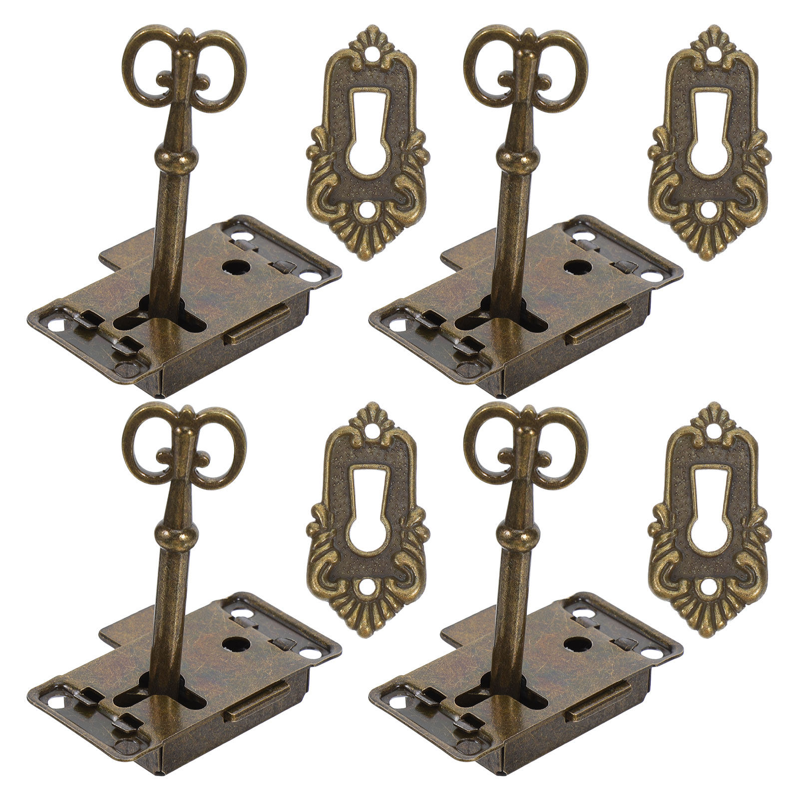 Vintage Furniture Hardware Replacement - 4 sets kastslot vervanging retro vintage