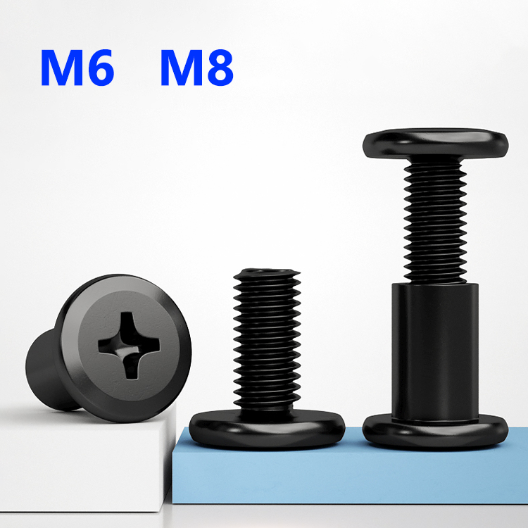 Furniture Hardware Barrel Nut - Yiqianyuan Zwart Koolstofstaal Chicago Schroeven M6