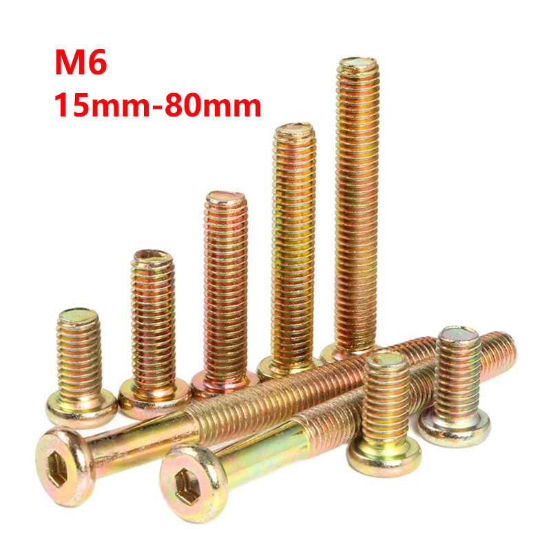 Furniture Hardware Barrel Nut - M6 Verzinkte Zeskant Aandrijving Allen Dop