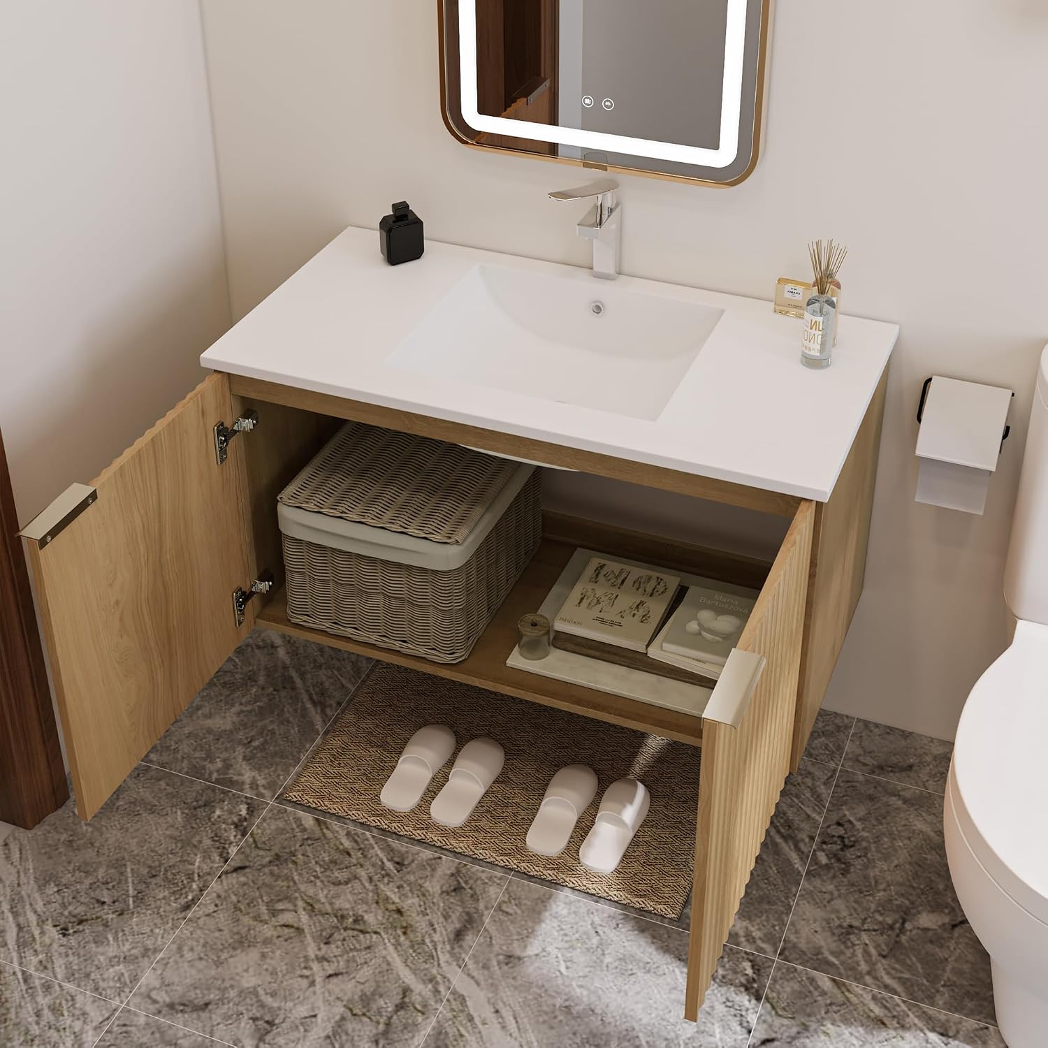Moderne zwevende badkamermeube - Furniture Hardware Fittings recensie en prijs