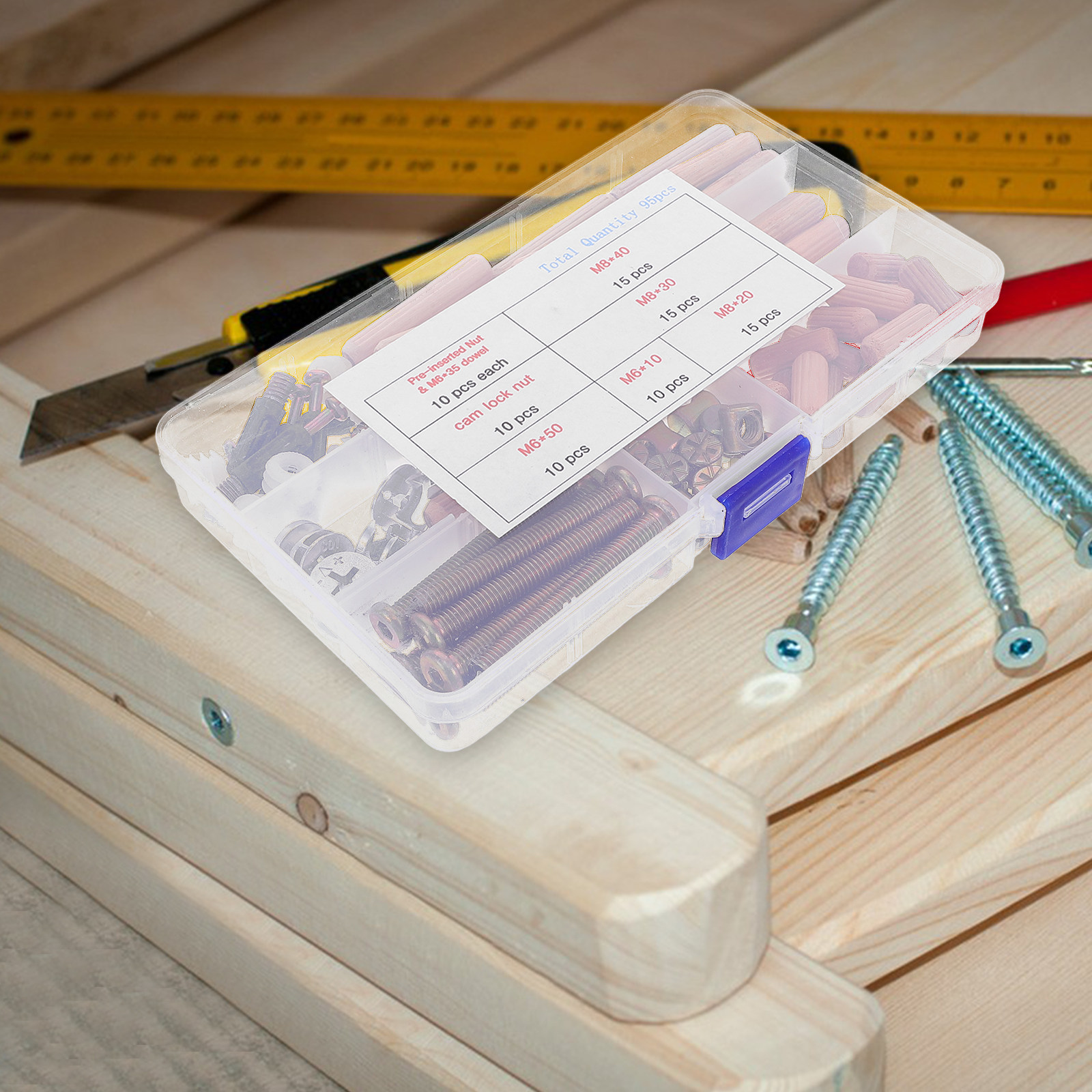 95-delige meubelbeslag-connect - Furniture Hardware Barrel Nut recensie en prijs