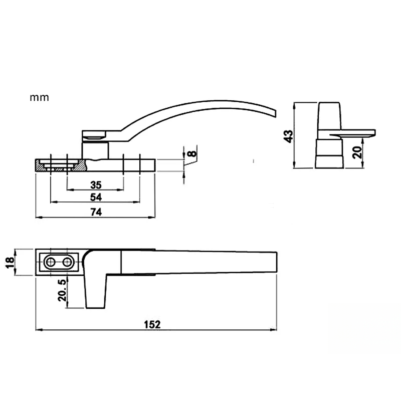 Links Rechts Witte Vervanging  - Furniture Hardware Fittings recensie en prijs